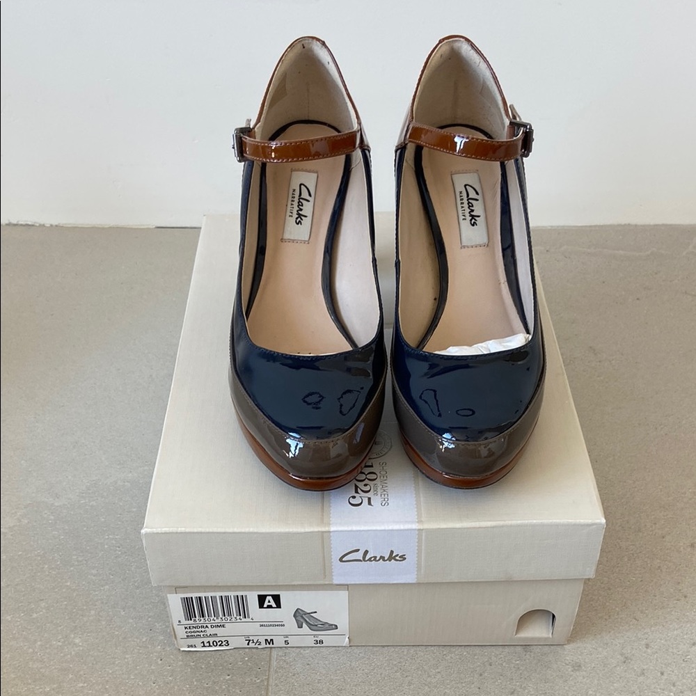 Clarks Women's Blue, Gray and Brown Mary Jane Shoes